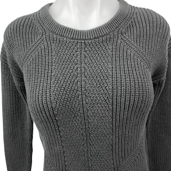 Gap Women's Black Chunky Knit Crewneck Long Sleeve Pullover Sweater Top Size S - Picture 3 of 5